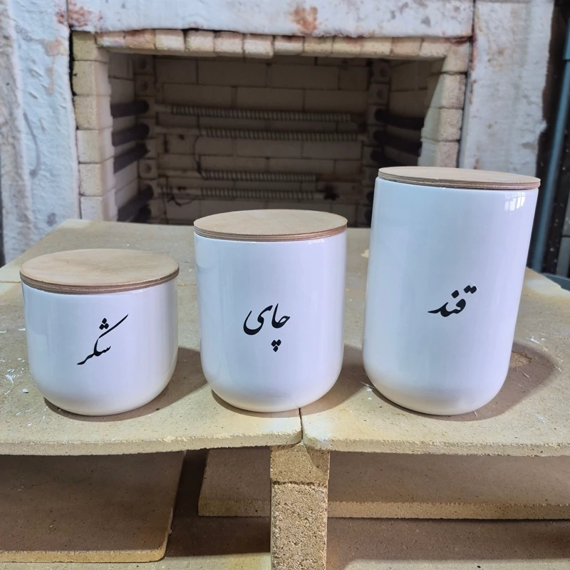 بانکه سرامیکی خمره ای سه عددی بزرگ